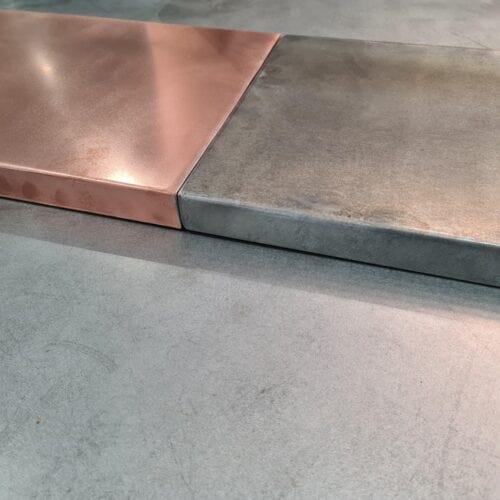 Abutted Zinc and Copper